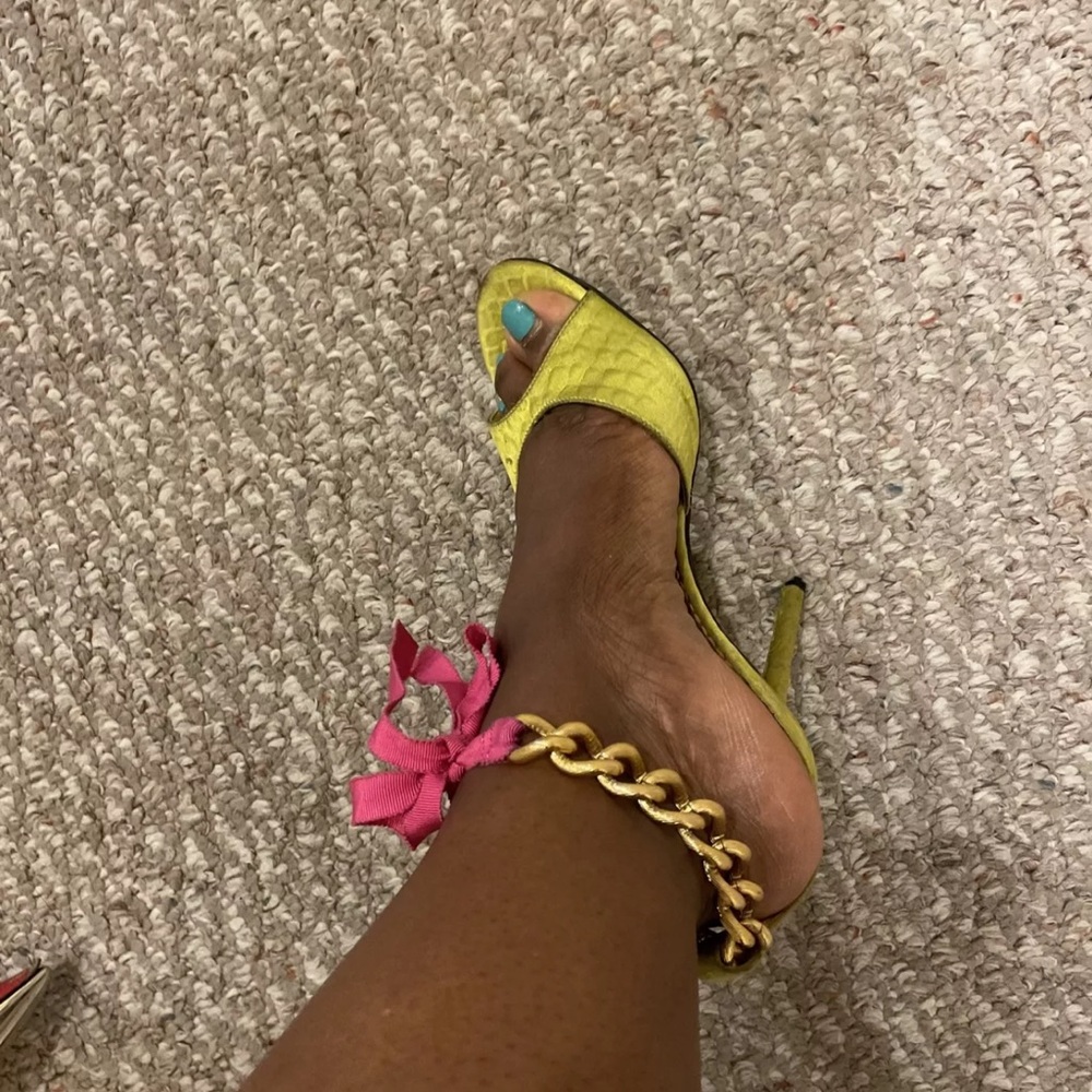 Yellow and Pink Shoes with Vibrant Colors